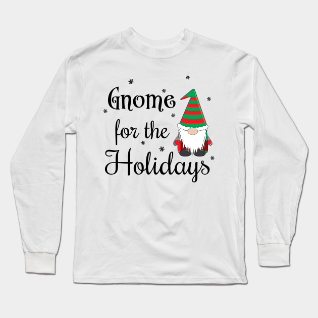 Gnome For The Holidays Black Long Sleeve T-Shirt by KevinWillms1